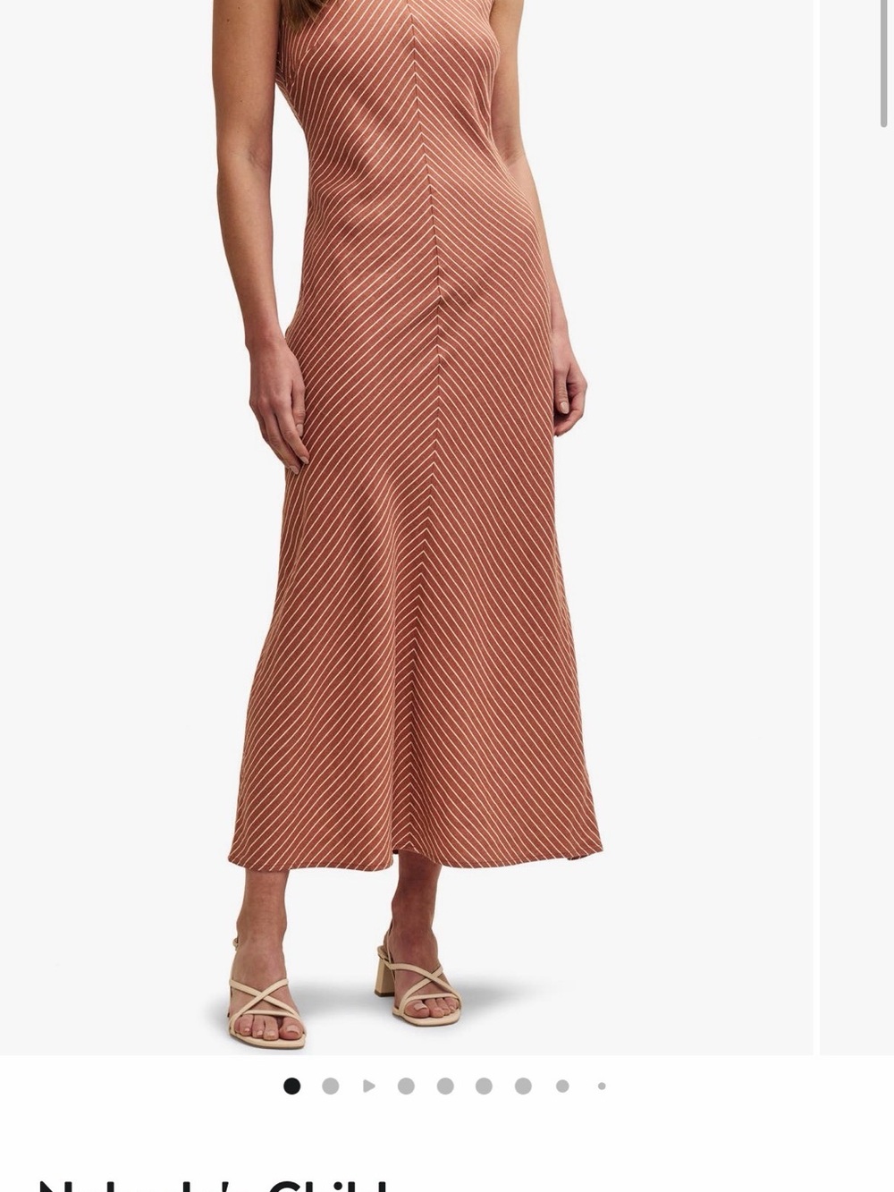 Striped Rust Maxi Skirt — Sleeveless Knit Style